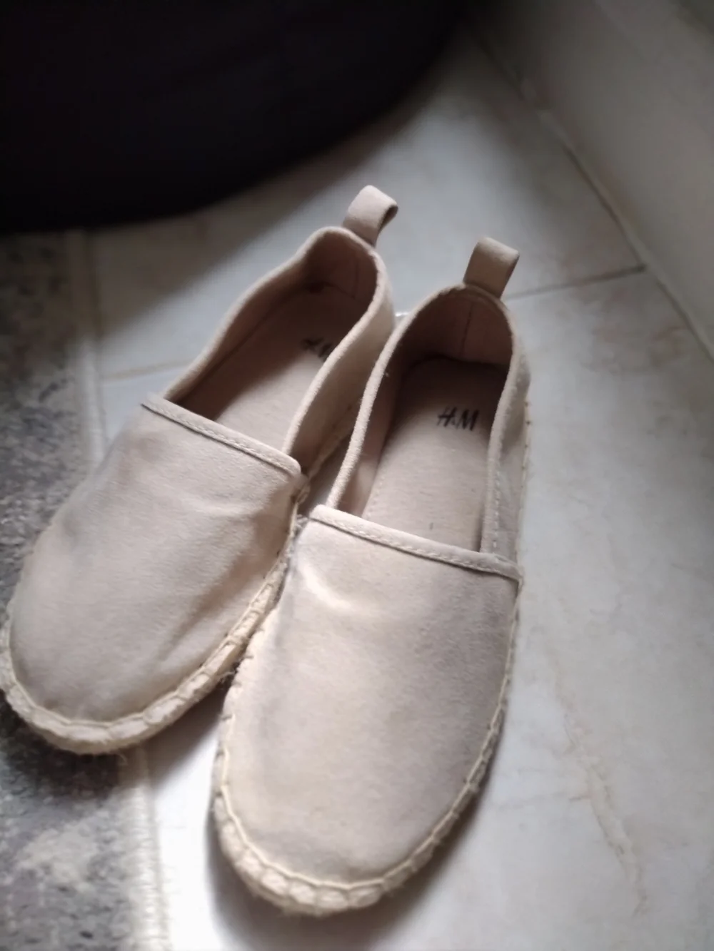 H&M Kids Neutral Beige Slip-On Espadrilles